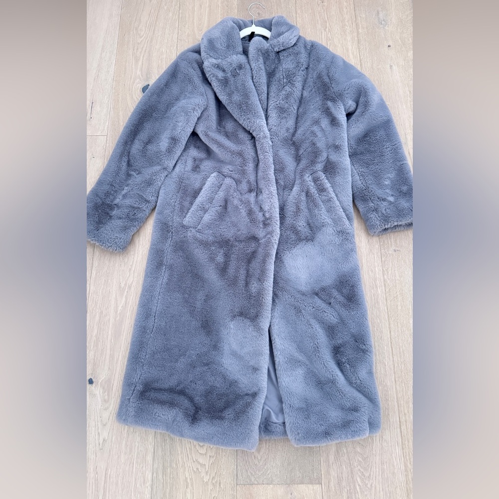 H&M Soft Gray Teddy Jacket